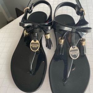 Adorable Coach Black Sandals!